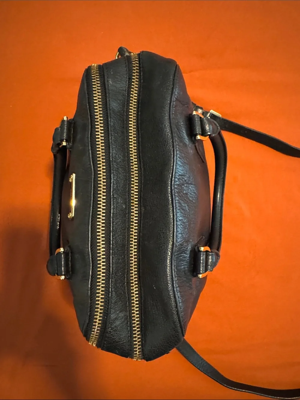Michael Kors Alexis LG Black Leather Satchel 38S6YZES2L